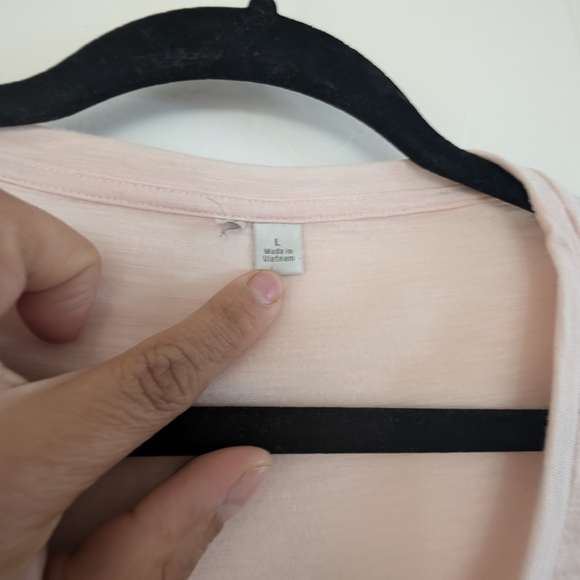 LOFT Pink Ruffled Blouse Short Sleeve - Picture 3 of 7